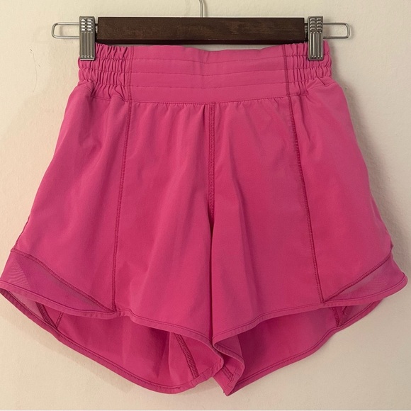 Lululemon Hotty Hot High-Rise Short 4" Pink Size 2 - Picture 1 of 5